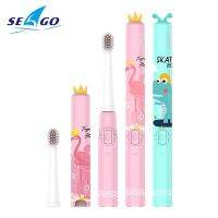 SEAGO USB Kids Electric Toothbrush Cute Soft Food-grade materials Dupont Bristle Rechargeable Ultrasonic Sonic Teeth Brush