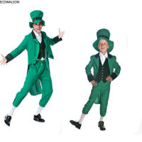 Spirited Chaming Irish Fairy เครื่องแต่งกายผู้ใหญ่ St Patricks Day Irish Leprechaun Mens ชุดแฟนซีเครื่องแต่งกายชุด S-XL