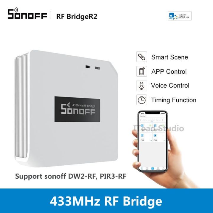 SONOFF RF Bridge R2 433MHz Smart Bridge Gateway EWeLink APP Wireless ...