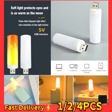 USB Flame Flashing Candle Light LED Mini Portable Night Light