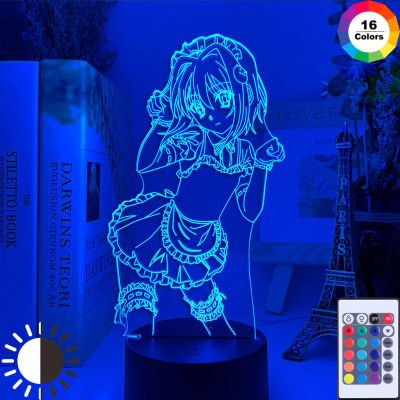 3D LED DxD Koneko Toujou LED Night Light for Bedroom Decor Nightlight Birthday Gift Anime 3D Lamp Koneko Toujou High School DxD