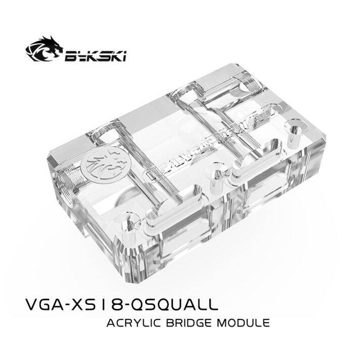 Bykski L Shape Vertical Bridge Module For Gpu Block Vga Cooler Square Head Connecting Mod Part