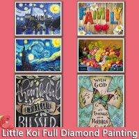 {KUT Department Store} [Little Koi] ชุดภาพวาดเพชร5มิติแบบทำมือทั้ง30X4การตกแต่งบ้าน0ซม.