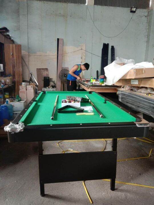 6 Feet Foldable Bllard Pool Table Wth Complete Set Of Balls-Blue N