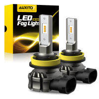 AUXITO 2ชิ้นหลอดไฟ LED ไฟตัดหมอก H11/H8/H16 6000ลูเมน3000K สีเหลืองอำพันความสว่าง300% สำหรับรถยนต์อะไหล่ไฟตัดหมอก CSP LED Chips