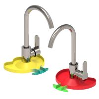 【YF】 Kitchen Silicone Faucet Mat Flower Sink Splash Pad Drain Bathroom Countertop Protector Shampoo Soap Dispenser Quick Dry Tray