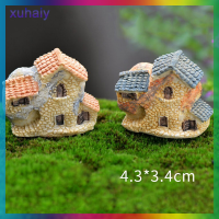 xuhaiy VINTAGE houses Miniature Fairy Garden บ้านตกแต่งมินิหัตถกรรมตกแต่งภูมิทัศน์ขนาดเล็ก DIY อุปกรณ์เสริม