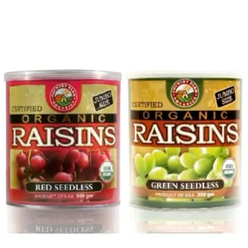  Sunview Organic Green Raisins - 3 15 Oz. Canisters