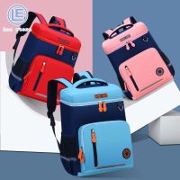 LS Color-Blocking Kids Backpack,กระเป๋านักเรียนมัธยมต้นนักเรียนประถมสำหรับเด็กหญิงและเด็กชาย