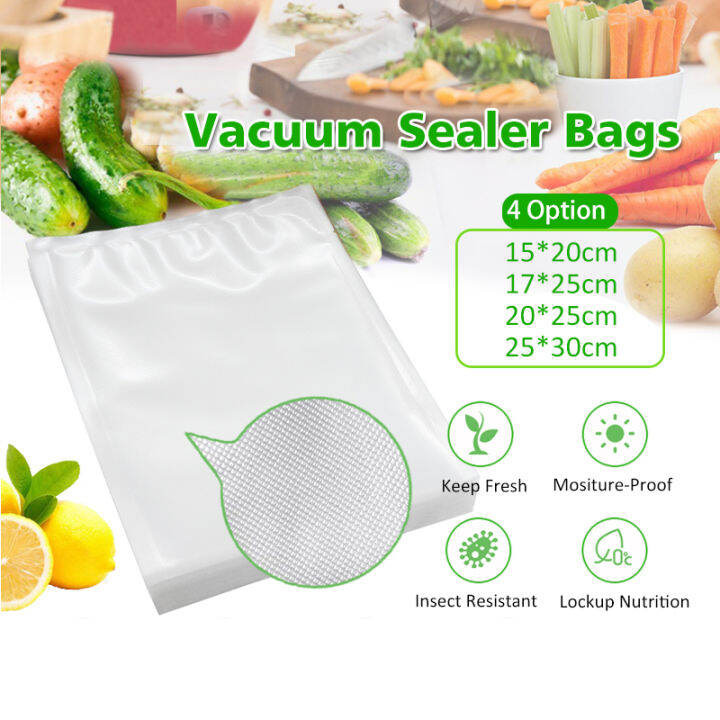 20pcs Vacuum Sealer Bag Embossed Vacuum Bag for food Plastic Sealer