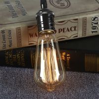 [COD] ST64 light bulb E27 screw port retro nostalgic Edison 25W40W60W tungsten wire personalized decorative source