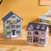 Diy Mini Wooden Dollhouse With Furniture Light Doll House Casa Miniature Items maison Children Girl Boy For Toys Birthday Gifts