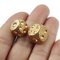 2pcs/lot Copper Dice Brass Dice Sieve Creative Mahjong Dice Bar Tool Outdoor Small Toy 13mm/15mm