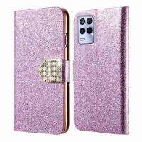 【Great. Cell phone case】หรูหรากรณี Rhinestone เงาสำหรับ Realme9i 9 I 8 Pro 8i 8วินาที5กรัม C Oque พลิกปกคลุมสำหรับ Realme Narzo 50i 30A 50A 30 Pro 5กรัมกรณีกระเป๋าสตางค์