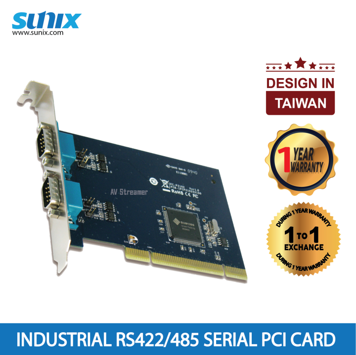 Industrial 2 ports RS422 RS485 Serial PCI Card (Sunix IPCP2102SI) Lazada