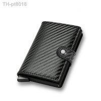 ◙✖♠  New Arrival Rfid Men Card Wallets Free Name Engraving Carbon Fiber Card Holder Gift Slim Mini Wallet Small Money Bag Male Purses