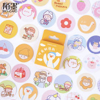 สติกเกอร์กล่อง Circle Cartoon ? 45 ชิ้น DIY Sticker Stickers Box สติ๊กเกอร์ ไดคัท mimisplan