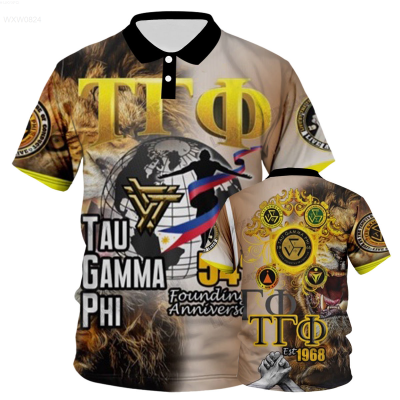 Tau Gamma Phi Summer Triskelion 54 Anniversary Frat Shirt Polo Shirt Full Sublimation 05{Significant} high-quality