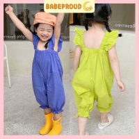 BABEPROUD ชุดวันพีชผ้าฝ้ายแขนบินน่ารัก1-6ปีเสื้อผ้าเด็กชุดฤดูร้อนแฟชั่นสไตล์เกาหลี Jumpsuit ใหม่สำหรับเด็กผู้หญิง