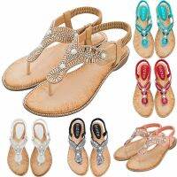 36-42 Sandal wanita Kasuts Wedge Bohemia Gladiator Flip Flop Beach Shoes