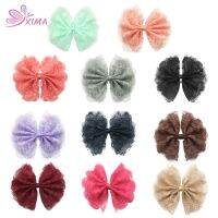 4inch Lace Flower for Girls Lace Bows With Clip for Children Headwear for Kids Accessories 28pcslot