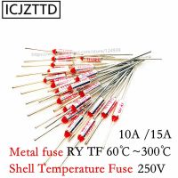 5pcs TF RY-65 60 RY-72 RY-77 RY-85 RY-95 RY-98 RY-100 RY-260 RY-150 RY-115 ... degree Metal shell Temperature Fuse 10A 15A 250V Electrical Circuitry P