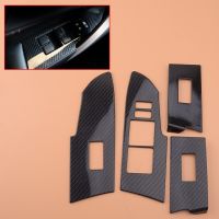 beler 4Pcs Carbon Fiber Style ABS Car Window Lift Switch Panel Cover Trim Fit for Toyota Corolla 2014 2015 2016 2017 2018