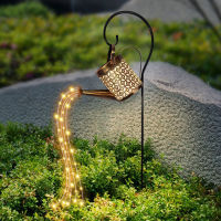 Solar Powered Watering Can Sprinkles Fairy Waterproof Shower Art LED Light Lantern For Outdoor Garden Lawn Courtyard Decoration