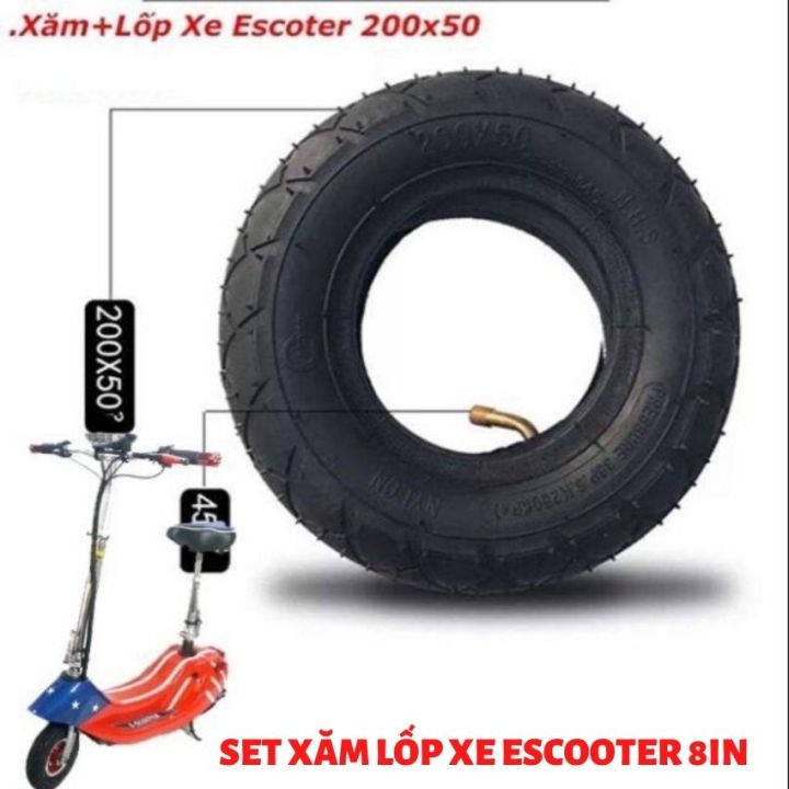 Xăm xe điện mini Escooter 8inch ruột xe điện Scooter mã 200x50 hàng chính  hãng dày dặn có bảo hành  Lazadavn