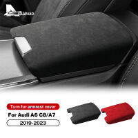 เสื่อกล่องที่เท้าแขนในรถ Airspeed สำหรับ Audi A6 C8 A7 2019-2023ที่เท้าแขนในรถหนังหุ้มเบาะรองแขนรถยนต์อุปกรณ์ภายในรถยนต์