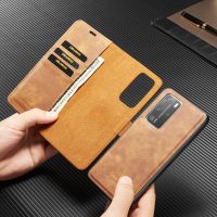 ❈✴△ Luxury Smooth Leather Detachable Wallet Cases For Huawei P50 P40 P30 P20 Mate40 Pro Mate 30 Lite Simple Magnetic Full Protection