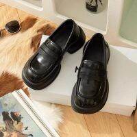 Big yards institute leather shoes the new spring 2023 large base of uniform JK loafers thick with flat single