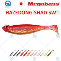 ญี่ปุ่น Megabass 8Pc5Pcs HAZEDONG SHAD SW 3 4.2in BASS Trout Sea Tackle ตกปลาเหยื่ออ่อน Shad Tail JIG HEAD SHOT ไม่มี SINKER