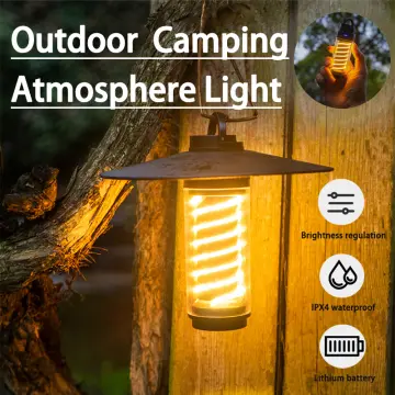 LED Camping Light Tripod Stand Rechargeable Outdoor Tent Lamp Hiking Lantern