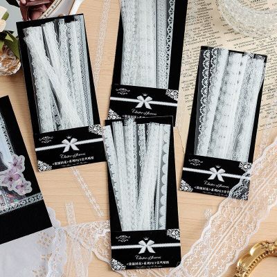 Mix Four Pieces Transparent Lace Sticker Pack Lace Pattern Scrapbooking Decorative Stickers Lace Aesthetic Stickers Stickers Labels