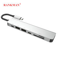 Rankman Type-C to HDMI-compatible USB C 3.0 Hub SD TF Card Reader Adapter Dock for Samsung S20 Dex Xiaomi 10 PS5