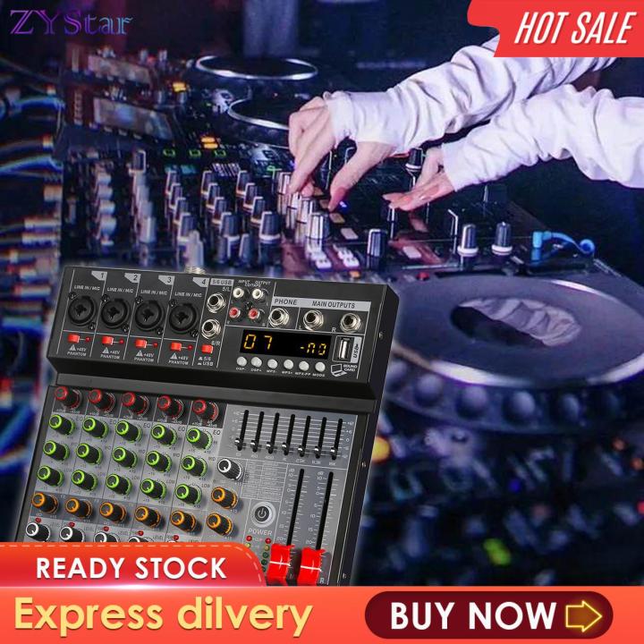 zystar-เครื่องผสมเสียง6ช่องสัญญาณสำหรับการบันทึกเวที-dj-ฟังเพลงคาราโอเกะ