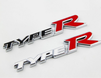 โลโก้ ไทร์อาร์ แต่งฮอนด้า งานโลหะ ติดด้านหลัง TYPE R Logo 3D Side Fender Rear Trunk Emblem Badge Marker For Honda city civic accord jazz fit