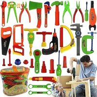 Belony 34Pcs ซ่อมชุดกดสิว Boy ของเล่นเด็ก Craftsman Pretend เล่น Fixing Skill สำหรับของขวัญเด็กทารก