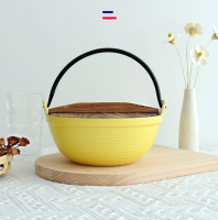 21CM Cast Iron Enamel Stew Pot Domestic Noncoating Cast Iron Soup Pot Thickening Japanese Soup Pot Shouxi Pot 21CM หม้อหุงข้าวเคลือบดินเผา สำหรับใช้ในครัวเรือนหม้อหุงข้าวแบบโนนสติ๊กแบบญี่ปุ่น หม้อหุงข้าวหม้อแกงลิงญี่ปุ่นหนา