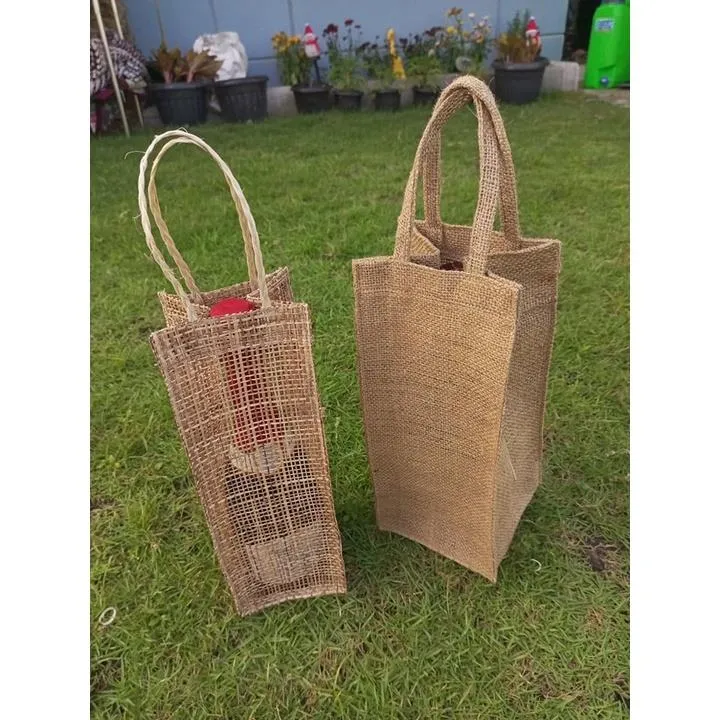 Wine Bag Abaca Jute Sinamay Burlap Made native bag abaca sinamay wine