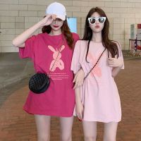 แขนสั้นเสื้อยืดหญิงหลวมสบายๆเสื้อป่า-N00576