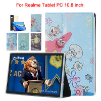 Realme Pad แท็บเล็ตพีซี10.8นิ้วเคสนุ่ม TPU ซับรูปแบบการ์ตูนน่ารักพลิกยืนปก