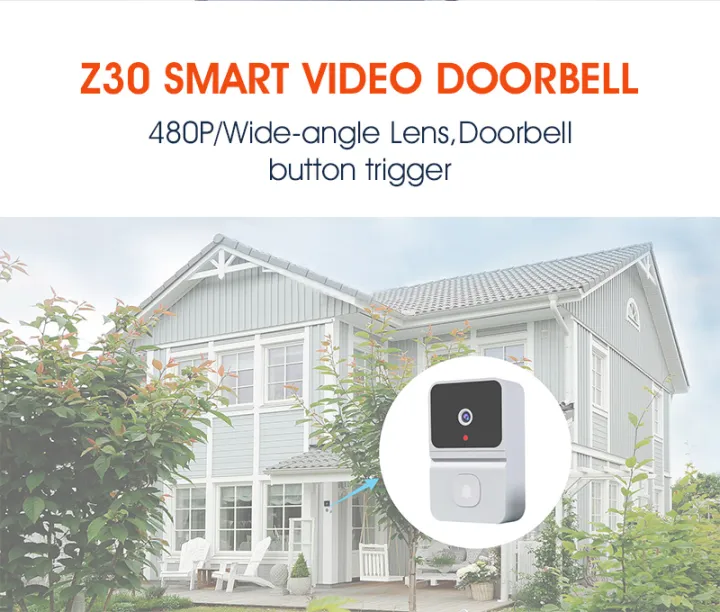 HXR Z30 Doorbell wireless WiFi Smart Visual door bell camera Door Bell for Home Intercom Remote VideoCall Rechargeable Night Version