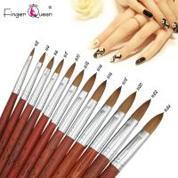 Red Wooden Handle Kolinsky Acrylic Nail Brush For Nail Art Brush Drawing Gel Extension Brushes Nails Pen Manicure Nail Art Tools Artist Brushes Tools