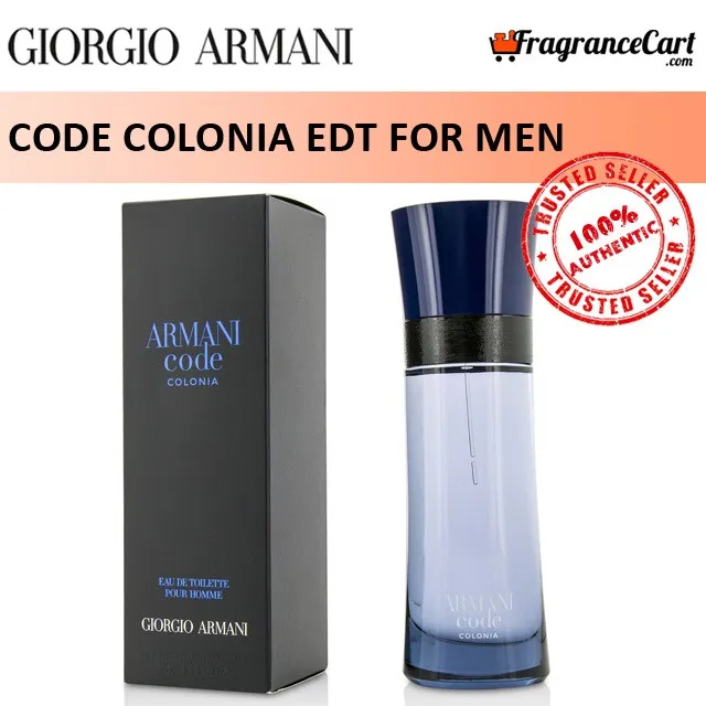 Giorgio Armani Code Colonia EDT for Men (75ml) Eau de Toilette Blue [Brand  New 100% Authentic Perfume/Fragrance] | Lazada Singapore