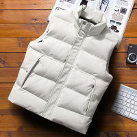 Vest Jacket Men Stand Collar Korean Fashion Sleeveless Jacket Men Puffer Vests Spring Autumn Men Clothes  Brand New Warm