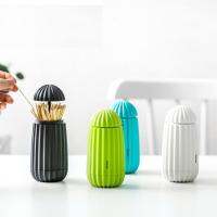 Creative Automatic Cactus Toothpick Organizer Convenient Toothpick Box PP Hand-pressed Toothpick Holder Desktop Home Decor