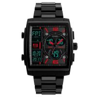 Moment beautiful square big dial watch men sport junior high students multi-function digital watches luminous waterproof --nb230710∈