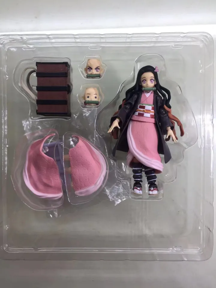 Figma Demon Slayer Kamado Tanjirou Nezuko Kamado DX Edition BJD Articulado  Action Figure Brinquedos